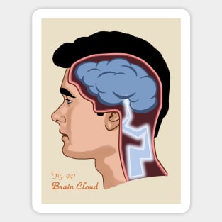 Brain Cloud (Joe Versus the Volcano) Sticker